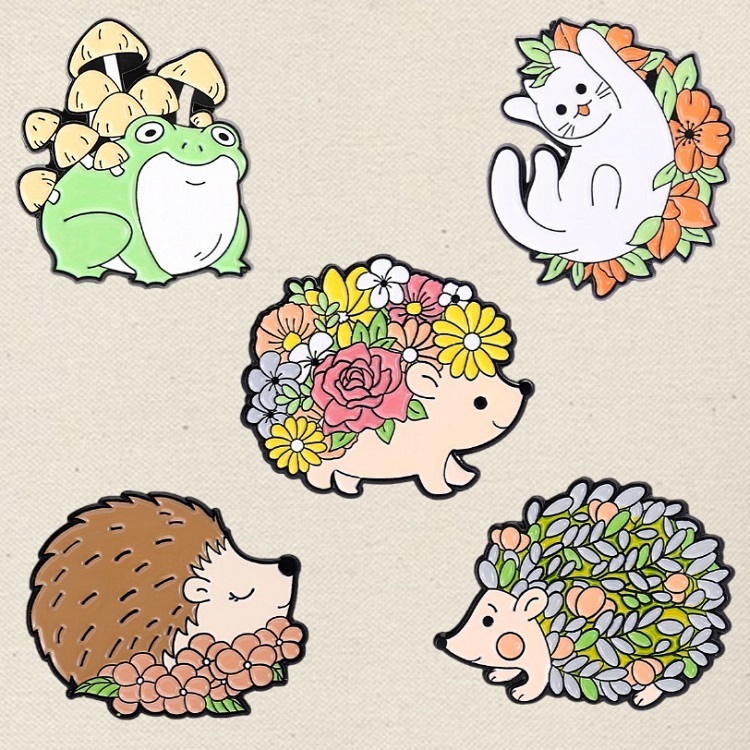 custom lapel pins hedgehog