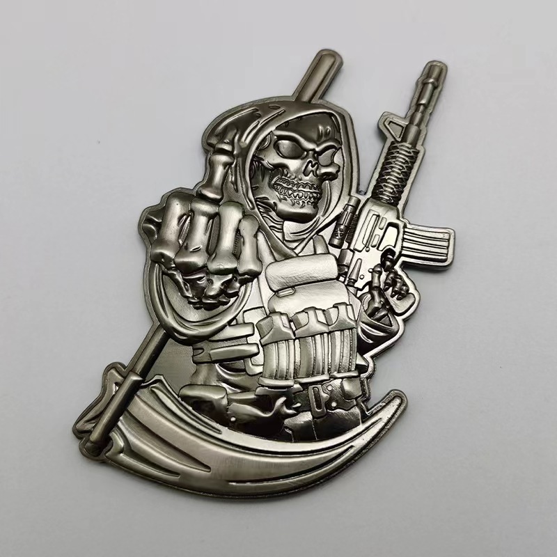 3D Cobalt Plated Badge