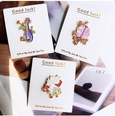 Custom Lotus Leaf Lapel Pins