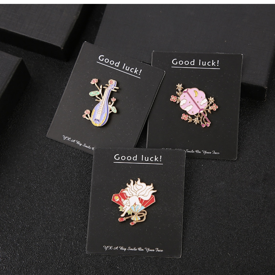 Custom Lotus Leaf Lapel Pins