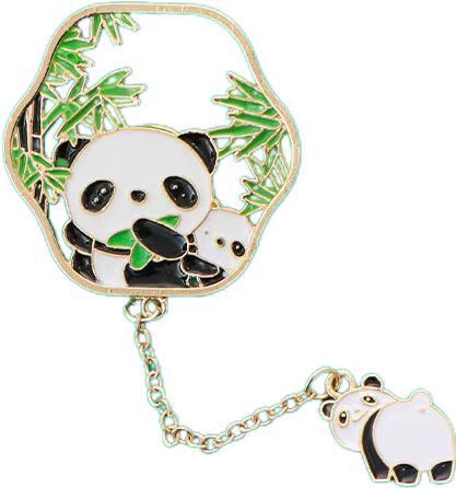 Custom cutout panda key chain