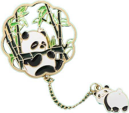 Custom cutout panda key chain