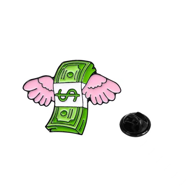 Custom dollar pin badges