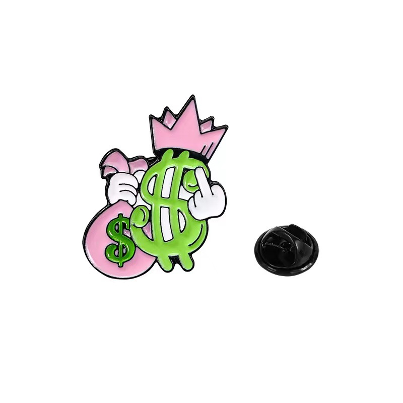 Custom dollar pin badges