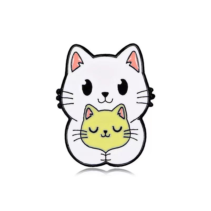 Custom enamel cat pin badges