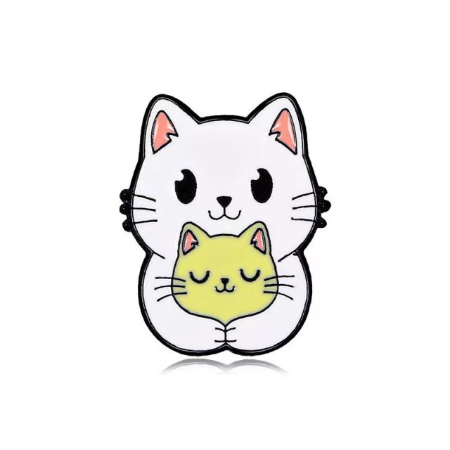 Custom enamel cat pin badges