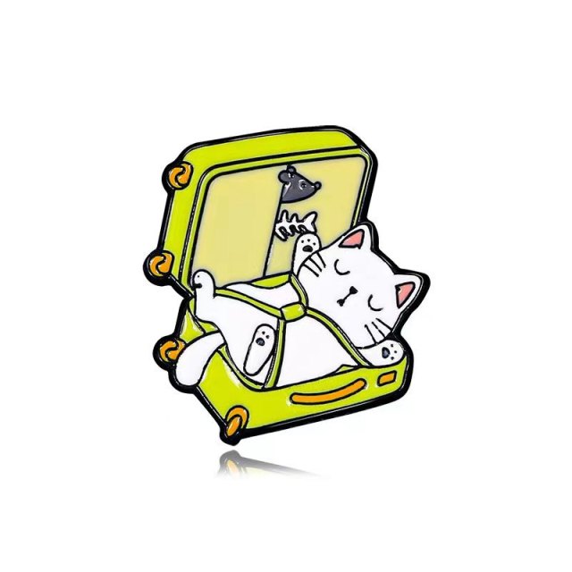 Custom enamel cat pin badges