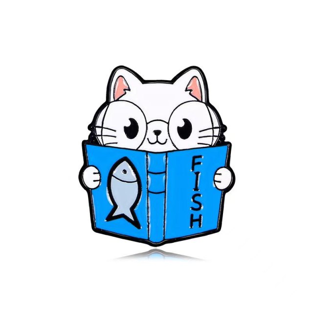 Custom enamel cat pin badges