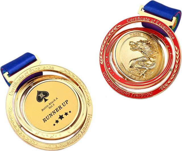 Custom Double-Sided Spinning Medal