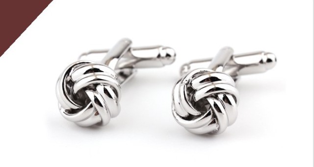 Customized Bright Silver Cufflinks