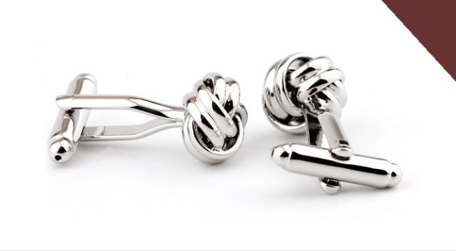 Customized Bright Silver Cufflinks