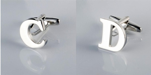 Custom 26 Letter Cuff Links