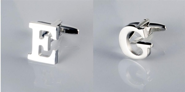 Custom 26 Letter Cuff Links