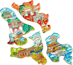 Custom Enamel Jigsaw Fridge Magnet