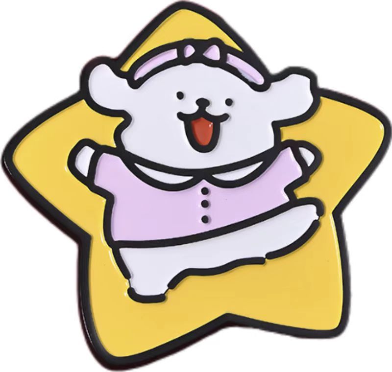 Custom Line Puppy Lapel Pin
