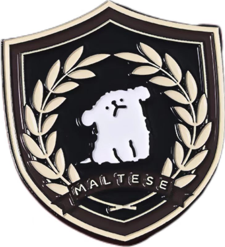 Custom Line Puppy Lapel Pin