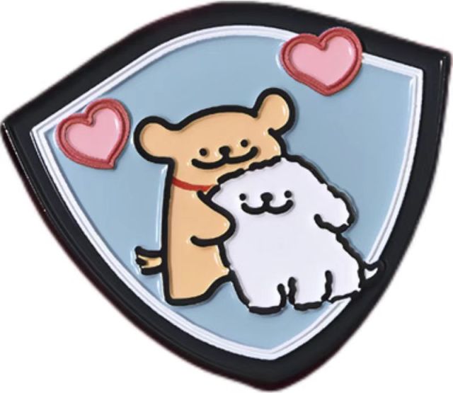 Custom Line Puppy Lapel Pin