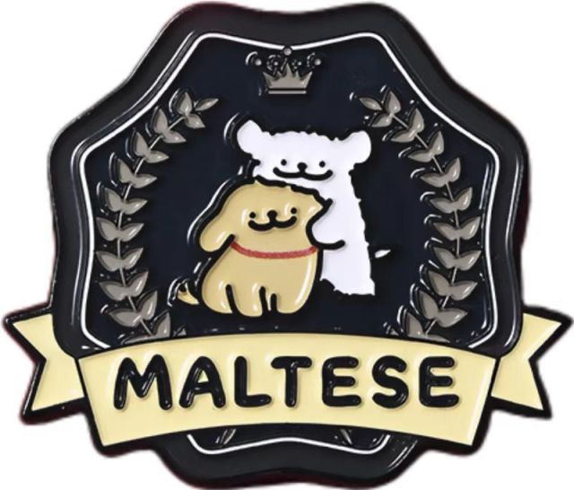 Custom Line Puppy Lapel Pin