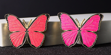 Custom Glow-in-the-Dark Glitter Badge