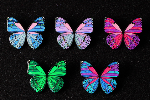 Custom Glow-in-the-Dark Glitter Badge