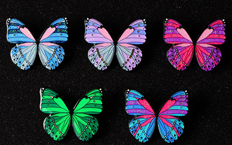 Custom Glow-in-the-Dark Glitter Badge