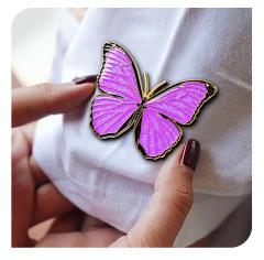 Custom Glow-in-the-Dark Glitter Badge
