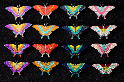 Custom Glow-in-the-Dark Glitter Badge
