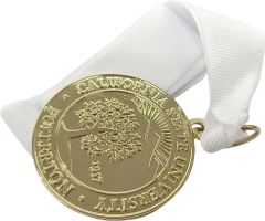 Custom Bright Gold Medal
