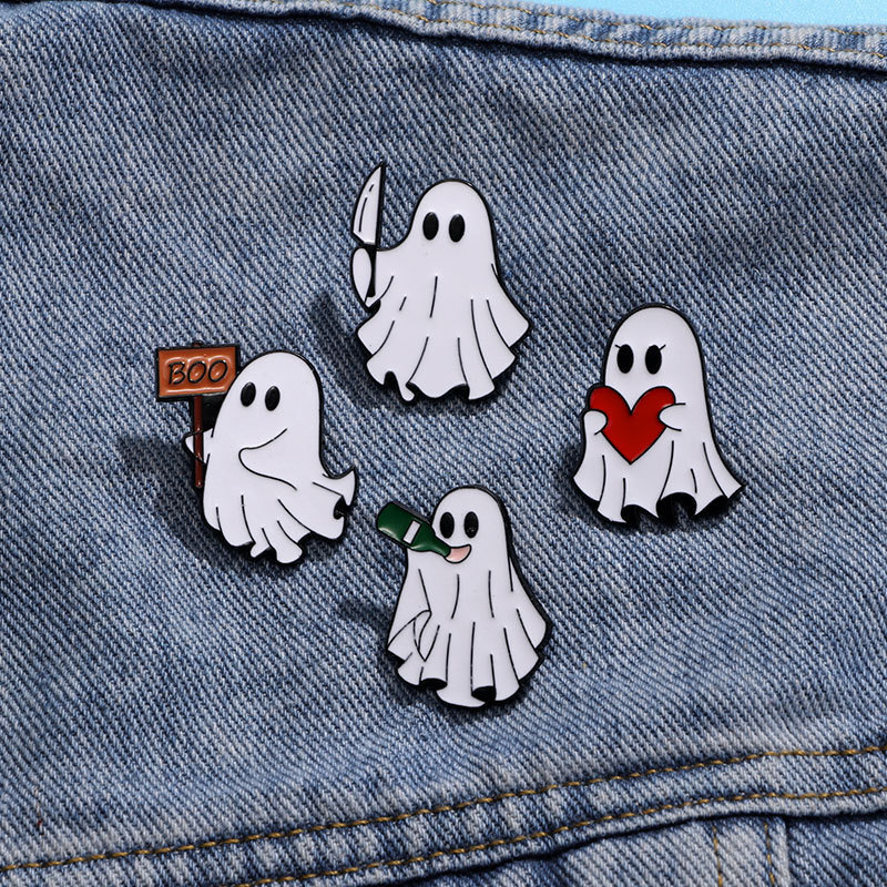 Custom Spooky Ghost Lapel Pins