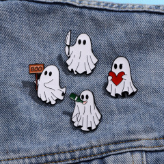 Custom Spooky Ghost Lapel Pins