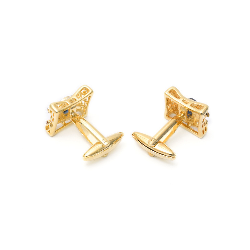 Custom 18K Gold Cuff Links
