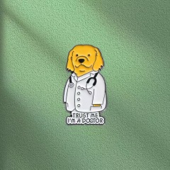 Custom Doctor Puppy Pin