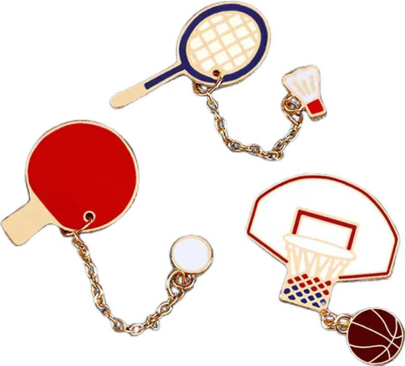 Description Racket Enamel Pin