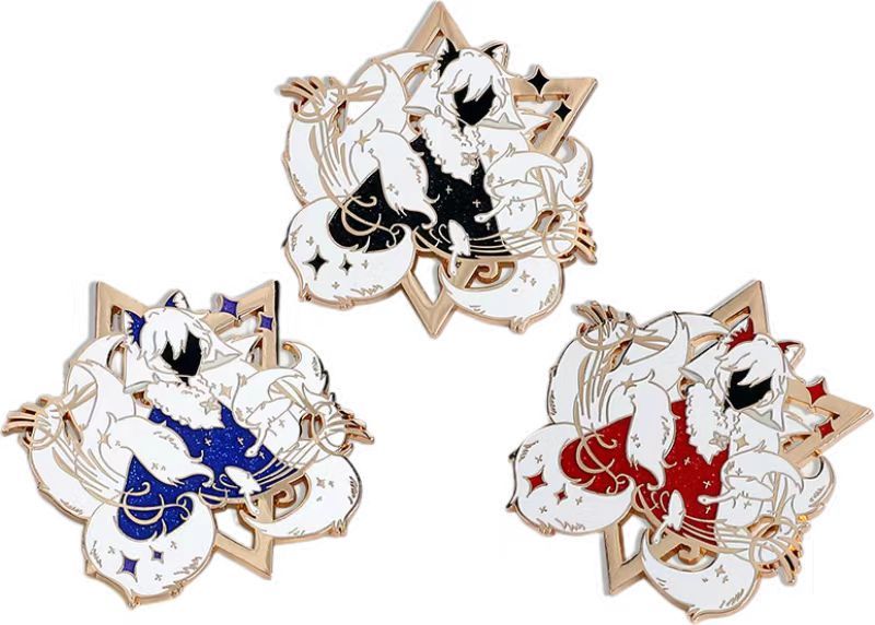 Custom Glitter Hard Enamel Pins