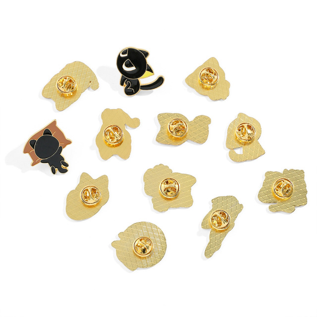 Custom Little Black Cat Pins