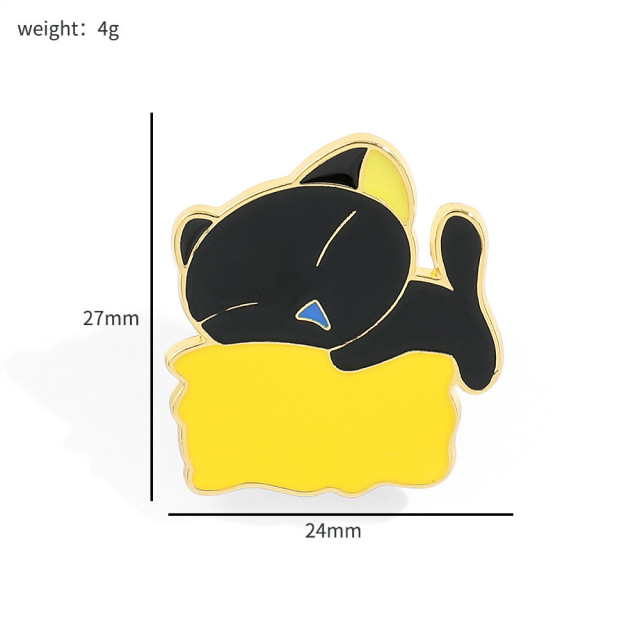 Custom Little Black Cat Pins