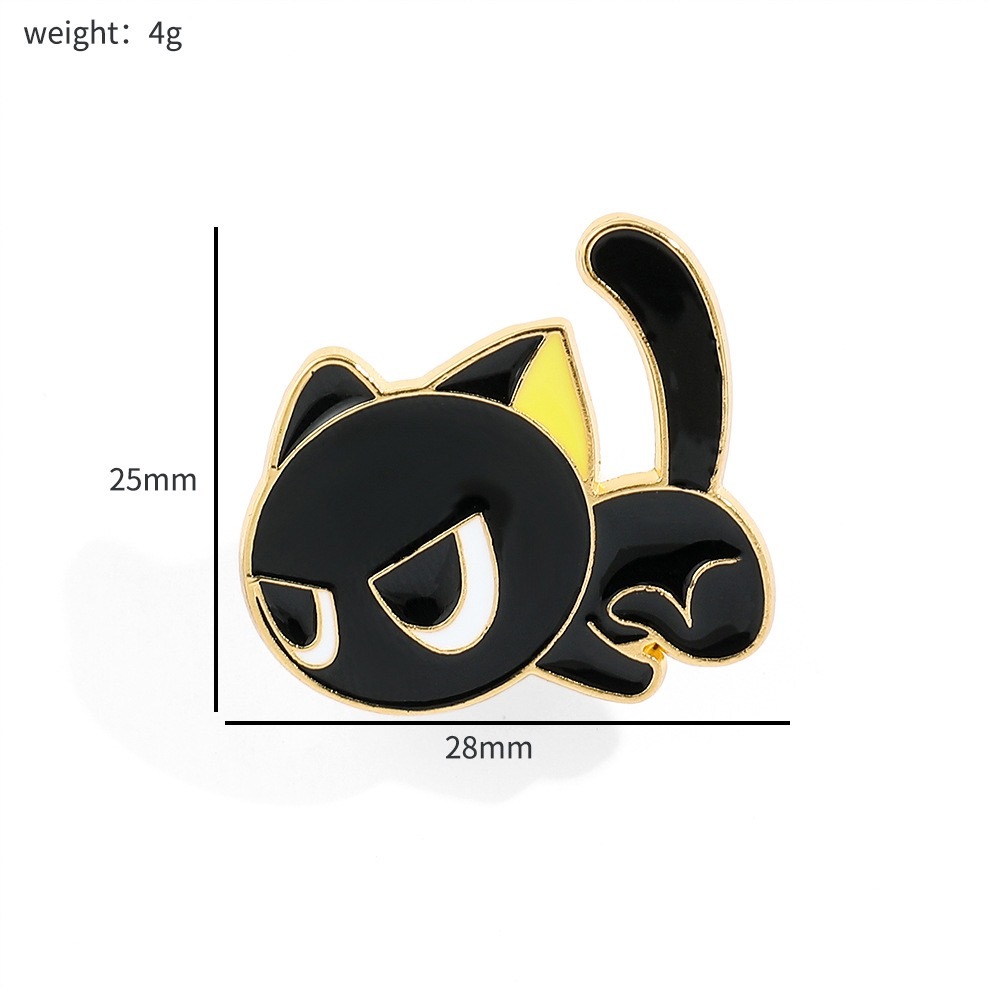 Custom Little Black Cat Pins
