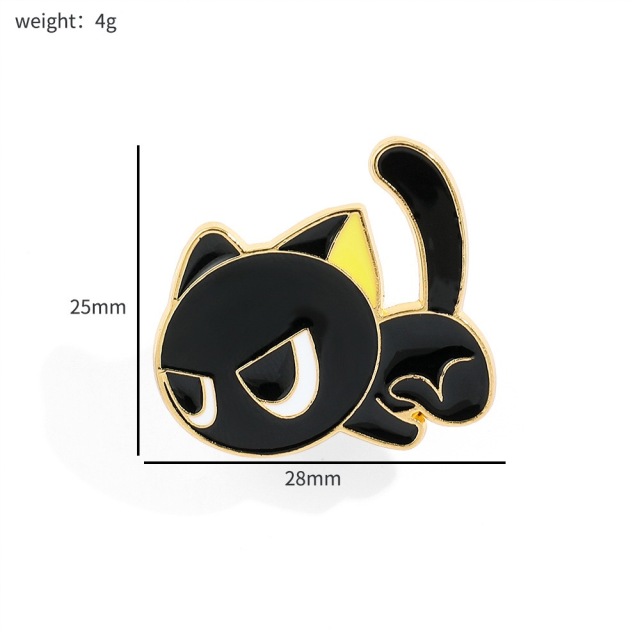 Custom Little Black Cat Pins
