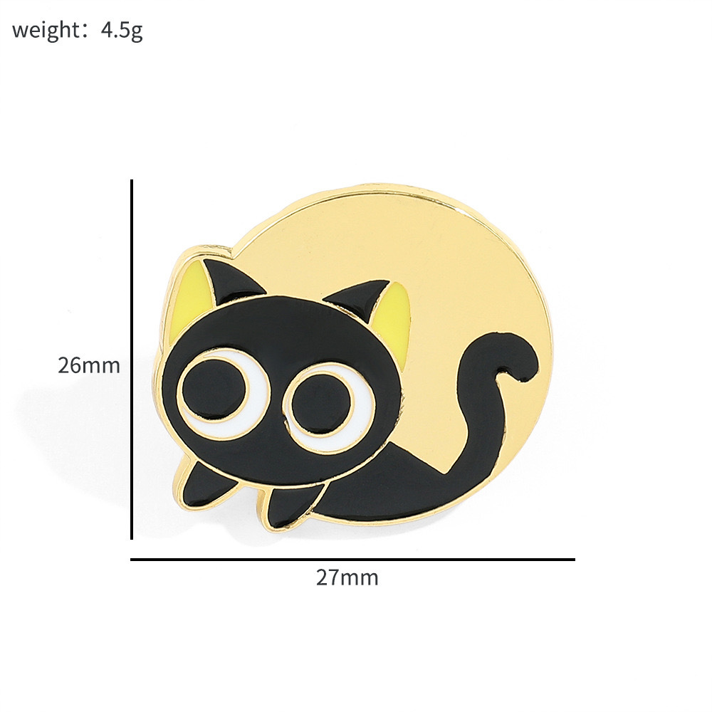 Custom Little Black Cat Pins