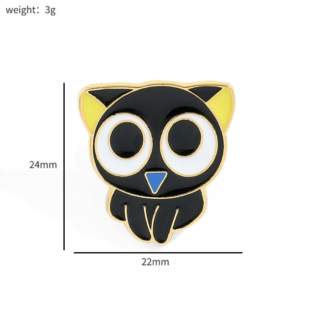 Custom Little Black Cat Pins