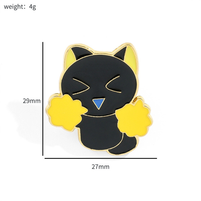 Custom Little Black Cat Pins