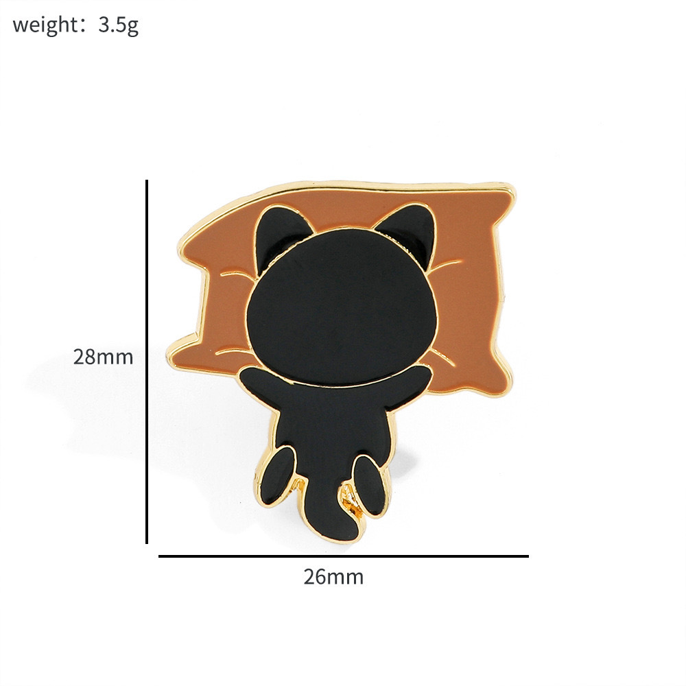 Custom Little Black Cat Pins