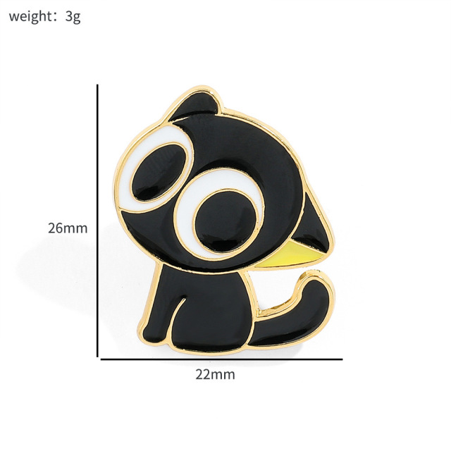 Custom Little Black Cat Pins