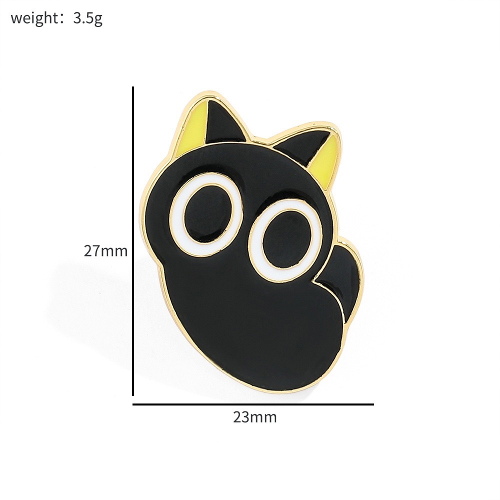 Custom Little Black Cat Pins