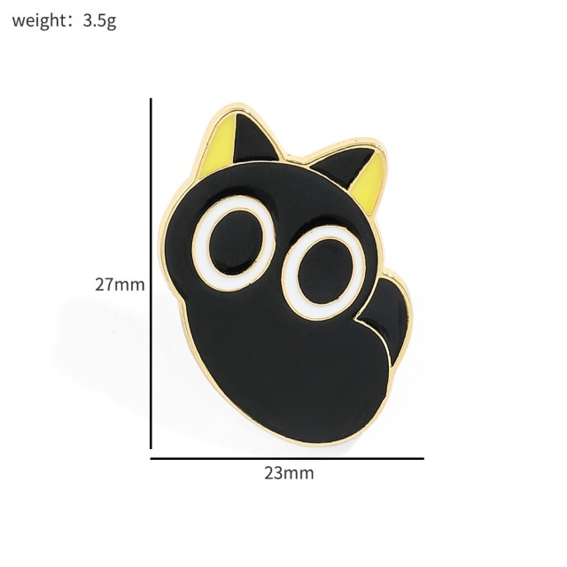 Custom Little Black Cat Pins