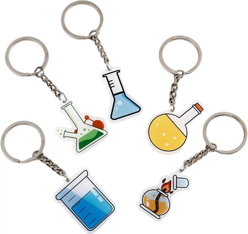 Custom Chemistry Cup Keychain