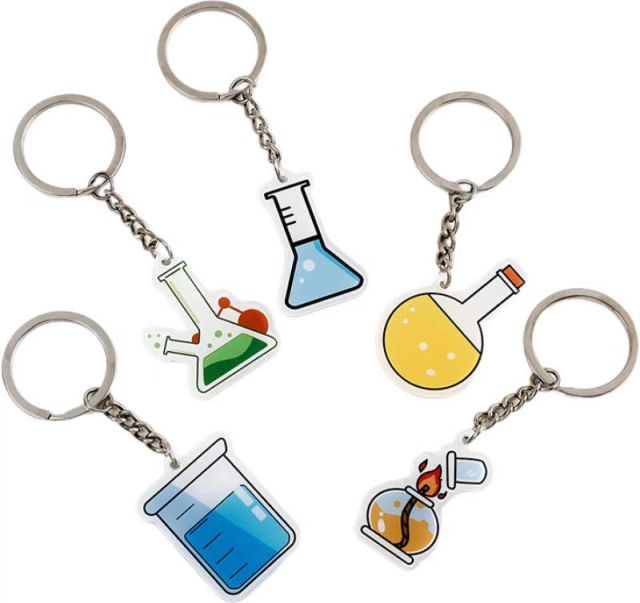 Custom Chemistry Cup Keychain