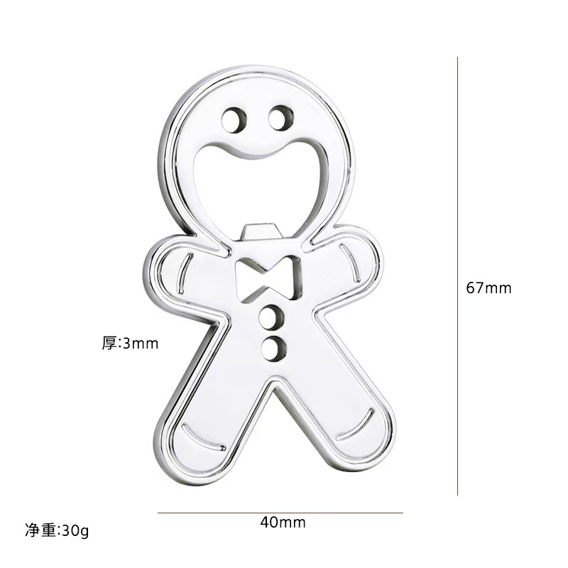 Custom Gingerbread Man Bottle Opener