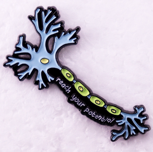 Custom Neuron Metal Badge