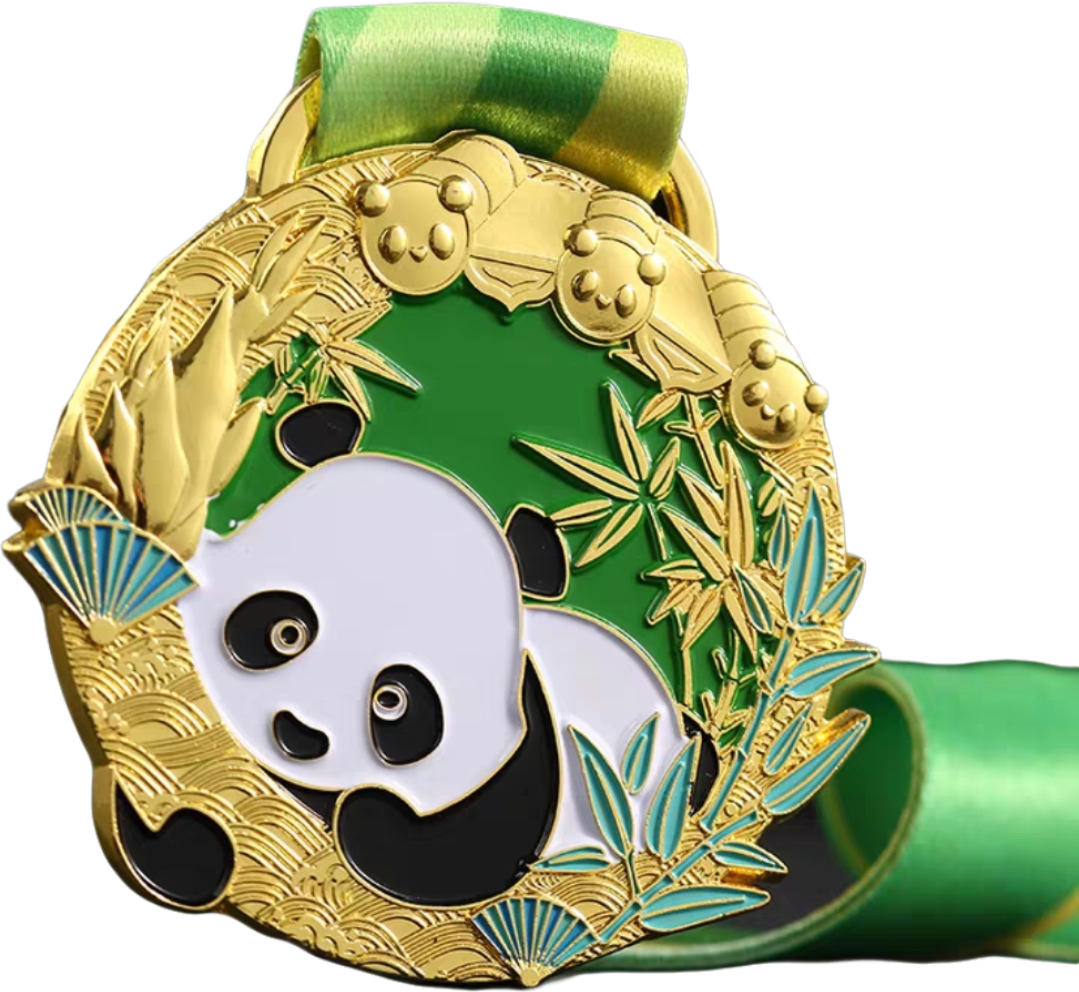 Custom Soft Enamel Panda Medal